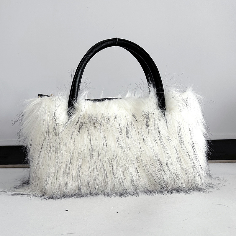 Plush Faux Fur Handbag