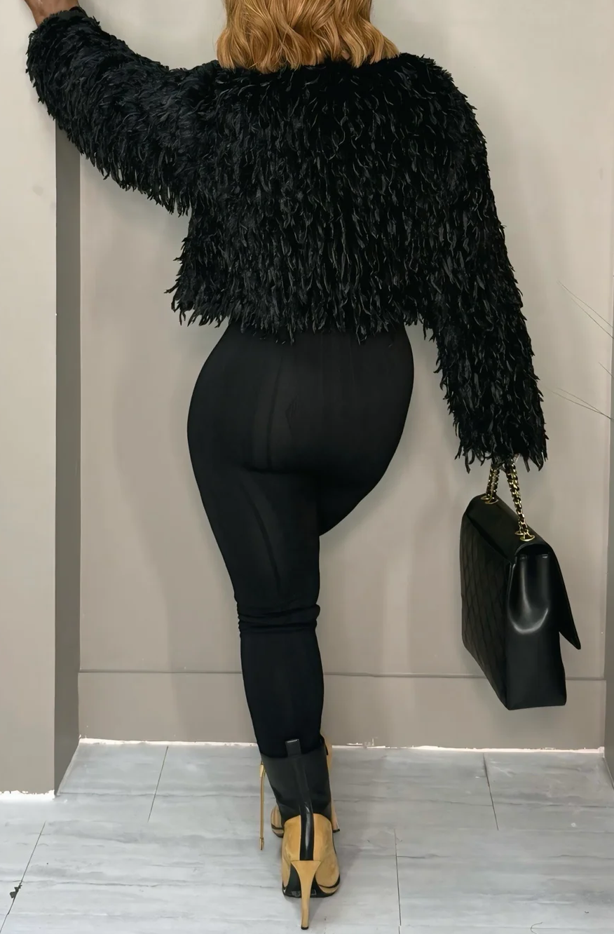 Cozy Luxe Furry Crop Jacket