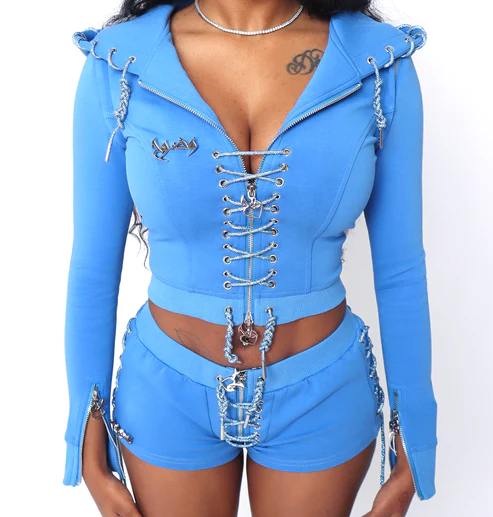 Frozen Assets Hoodie & Shorts Set