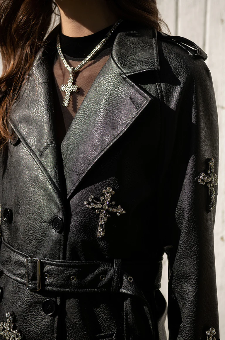 Blessed & Well Dressed Pleather Trench