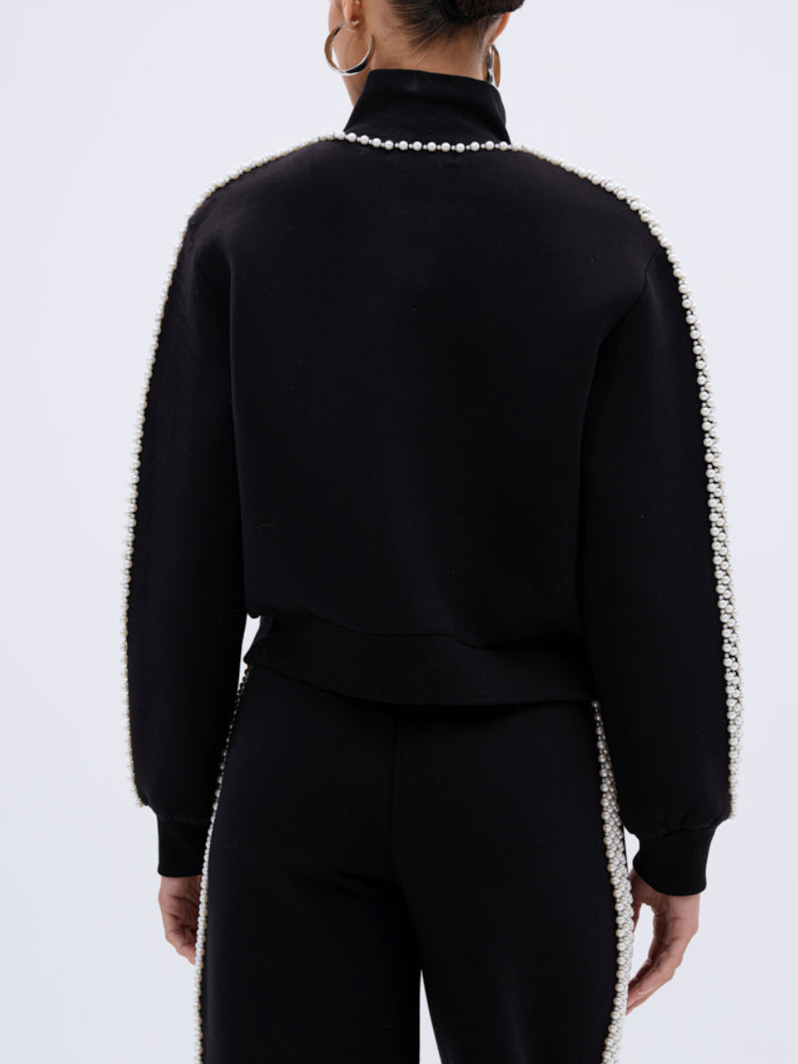 Pearl-Modified Zip Coat