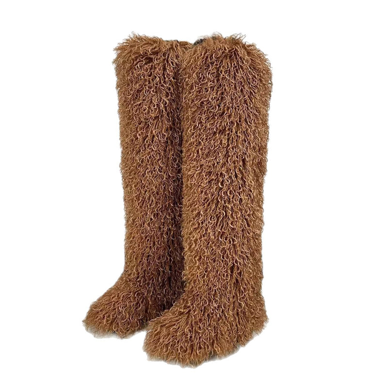 Imitation Sheep Plush Snow Boots Knee Boots