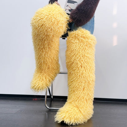 Imitation Sheep Plush Snow Boots Knee Boots