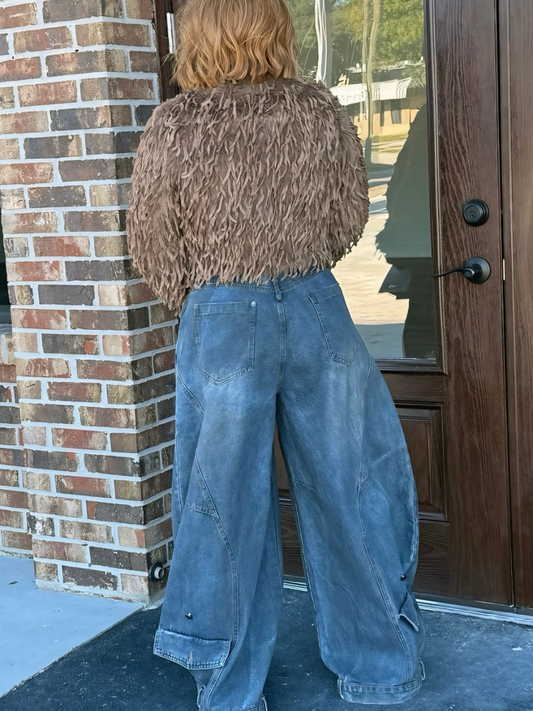 Cozy Luxe Furry Crop Jacket