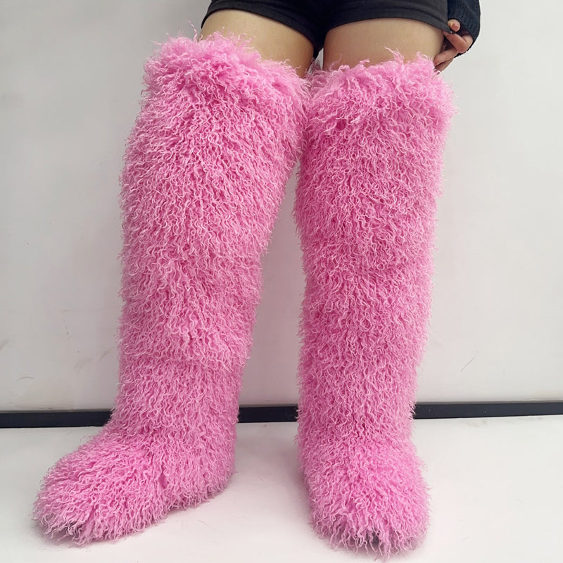 Imitation Sheep Plush Snow Boots Knee Boots