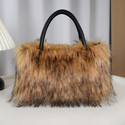 Plush Faux Fur Handbag