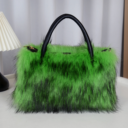 Plush Faux Fur Handbag
