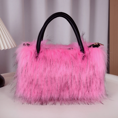 Plush Faux Fur Handbag