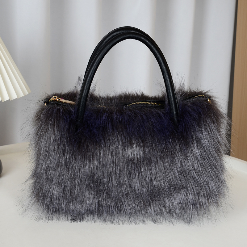 Plush Faux Fur Handbag