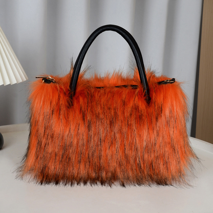Plush Faux Fur Handbag