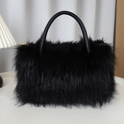 Plush Faux Fur Handbag