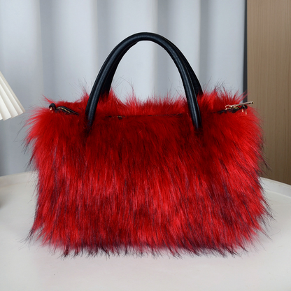 Plush Faux Fur Handbag