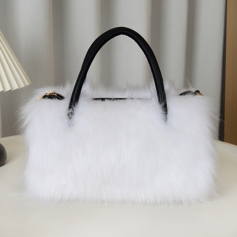 Plush Faux Fur Handbag