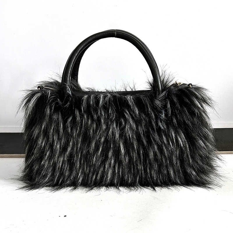 Plush Faux Fur Handbag