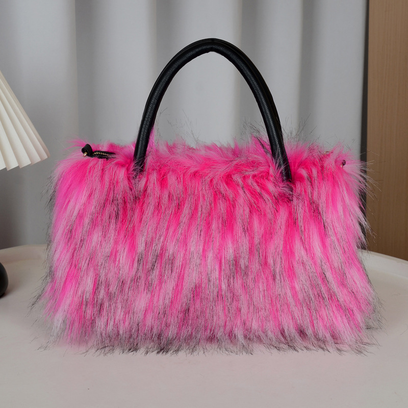 Plush Faux Fur Handbag