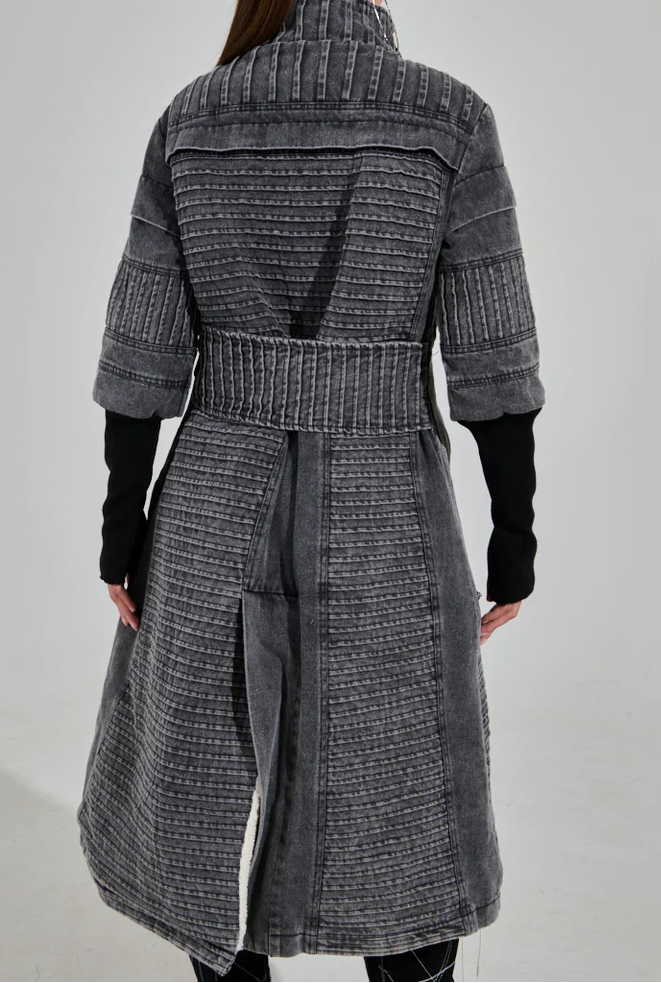 Denim Trench Coat In Two-tone