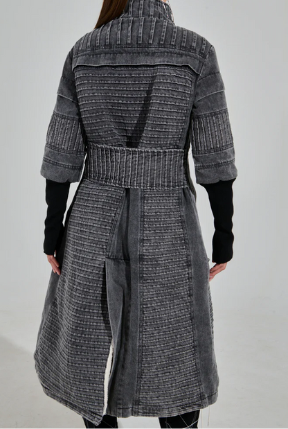 Denim Trench Coat In Two-tone