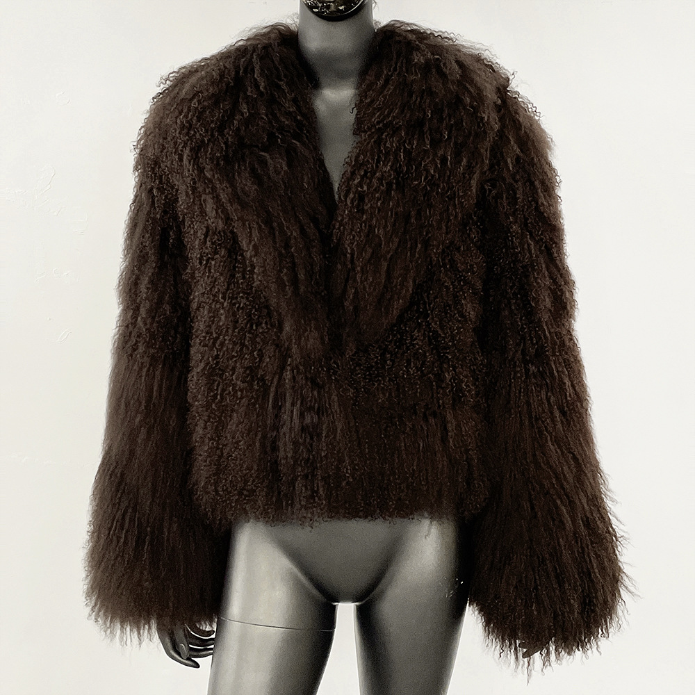 Short Wool Coat With Lapel