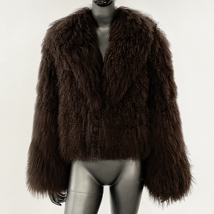 Short Wool Coat With Lapel