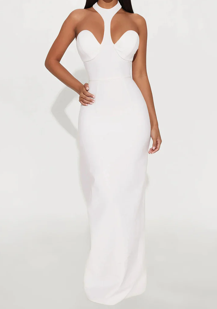 Halter Neck Backless Long Dress