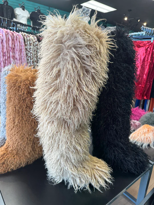 Mongolian Thigh High Boots