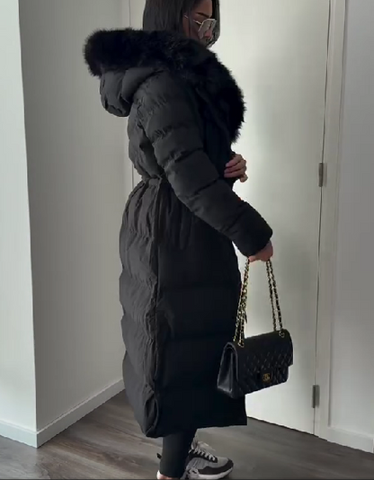 Adjustable Waist With A Fluffy Collar