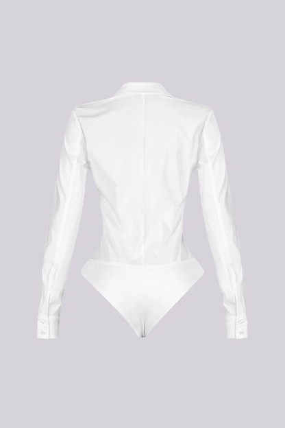 Own Me V Neck Long Sleeve Polo Bodysuit