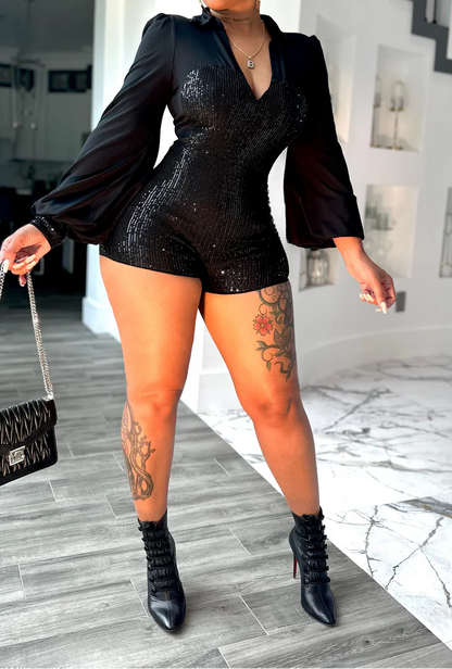 Black Jessica Romper