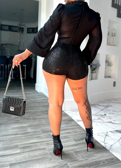 Black Jessica Romper