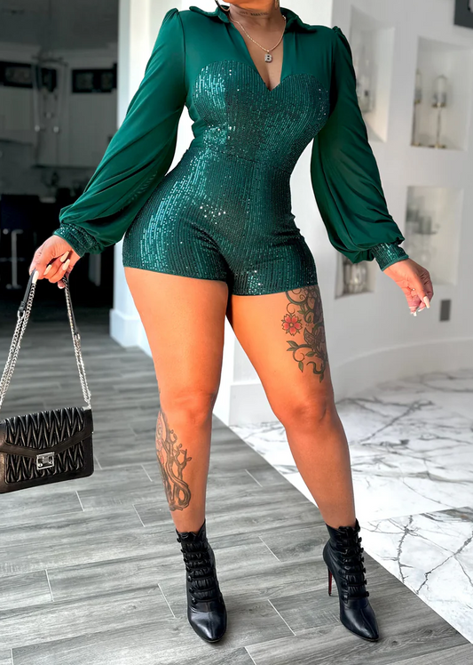 Green Jessica Romper