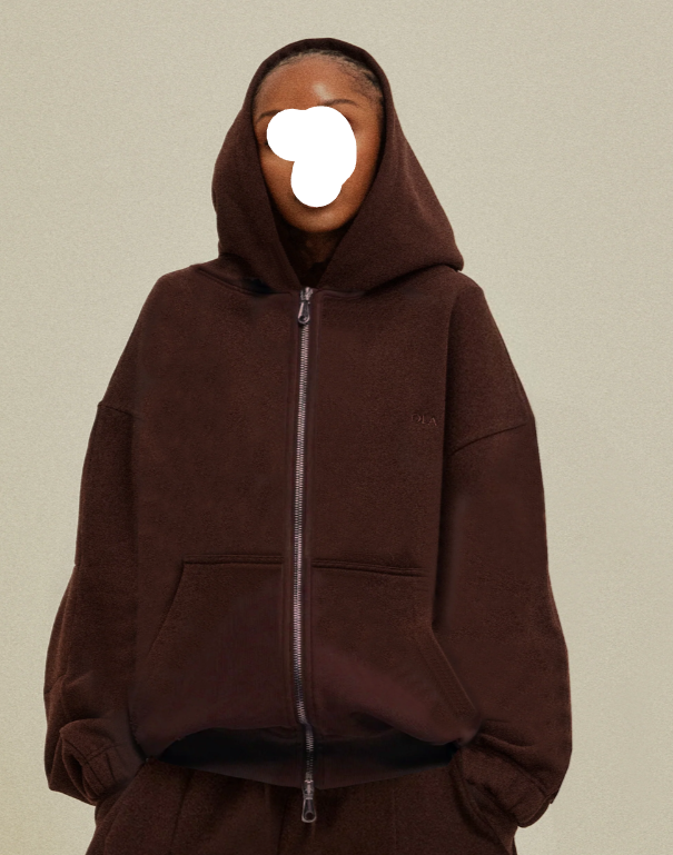 Coffee-Colored Sweatshirt & Pants Set