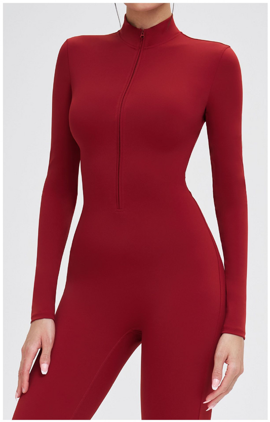 Cotton Blend Waffle Front Jumpsuit