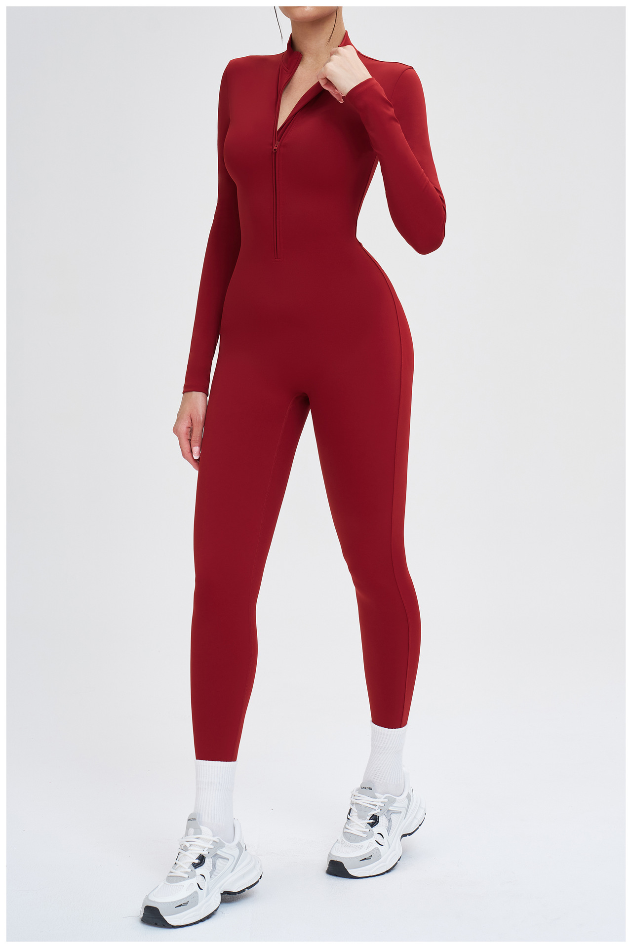 Cotton Blend Waffle Front Jumpsuit