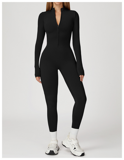 Cotton Blend Waffle Front Jumpsuit