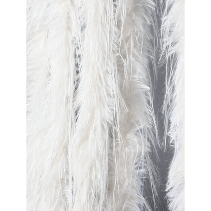 Washed Up Feather Trim High Waist Jeans