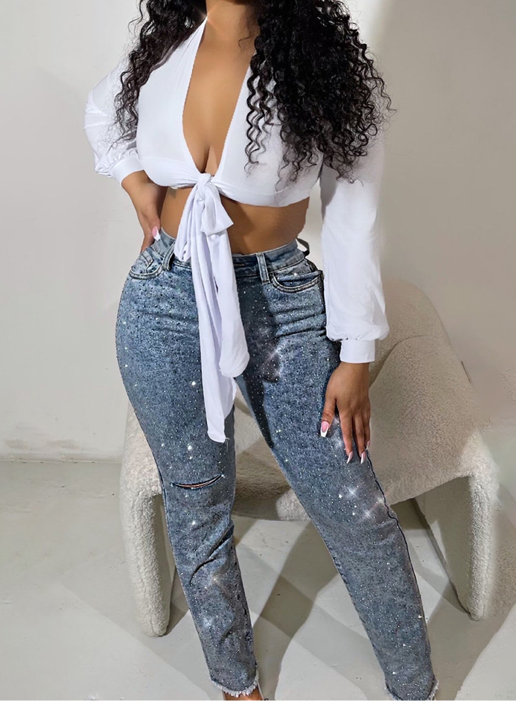 Hot Sale Diamond Casual Skinny Jeans