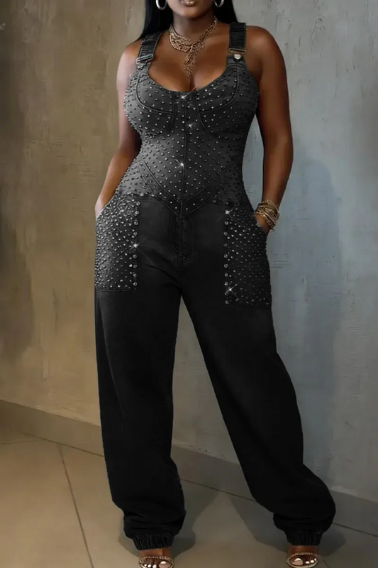 Rivet Denim Jumpsuit