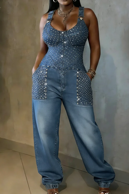 Rivet Denim Jumpsuit