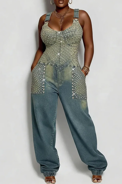 Rivet Denim Jumpsuit