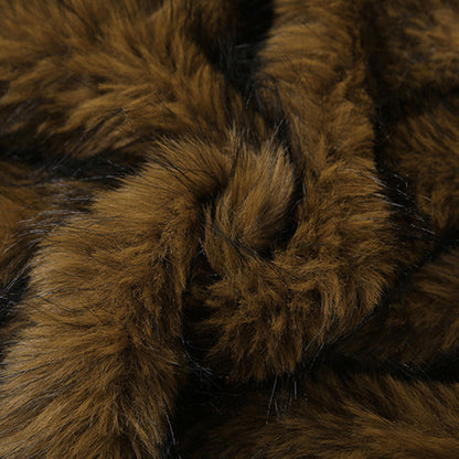 Fashion Fuzzy Skew Neck Top