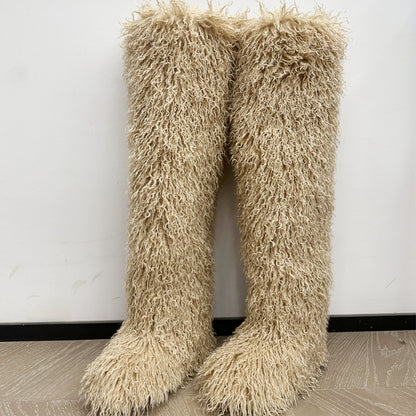 Imitation Sheep Plush Snow Boots Knee Boots