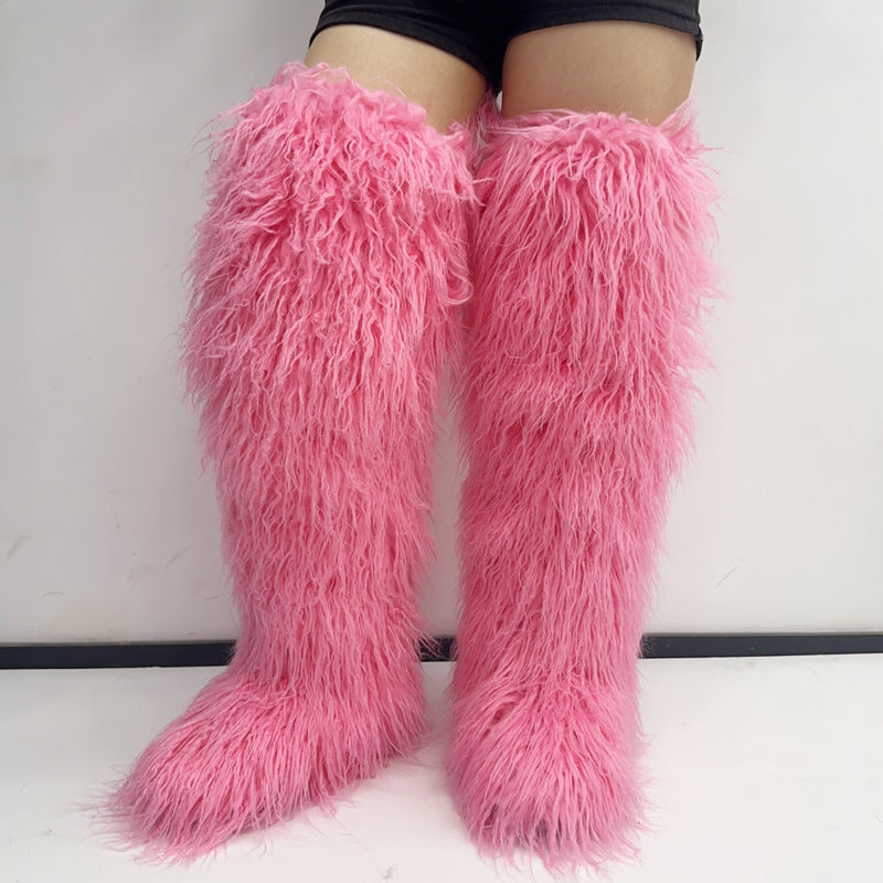 Imitation Sheep Plush Snow Boots Knee Boots