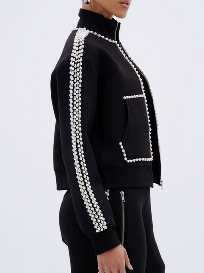 Pearl-Modified Zip Coat