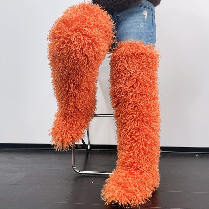 Imitation Sheep Plush Snow Boots Knee Boots