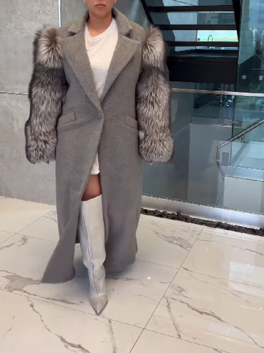 Faux Fur Long Coat