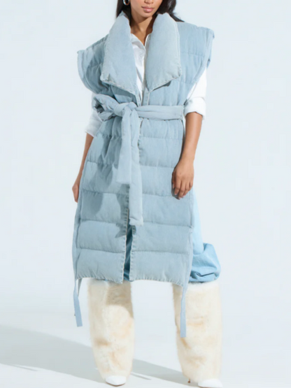 Light Denim Down Vest