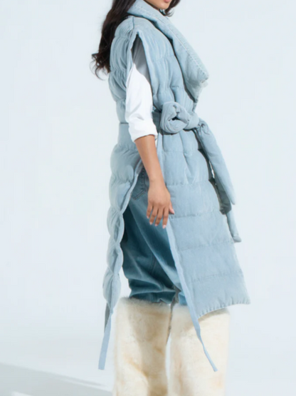 Light Denim Down Vest