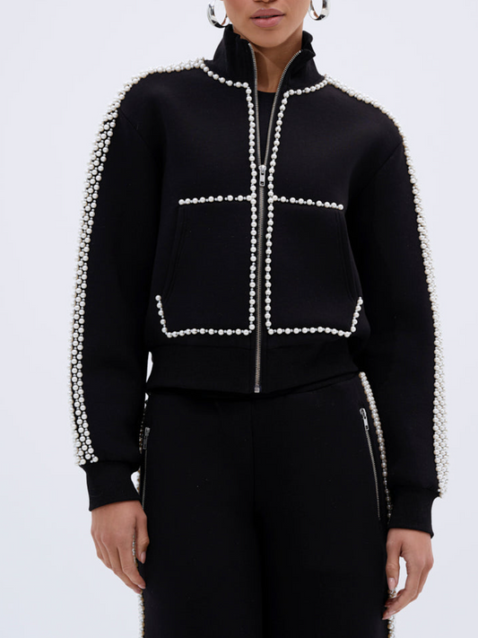 Pearl-Modified Zip Coat